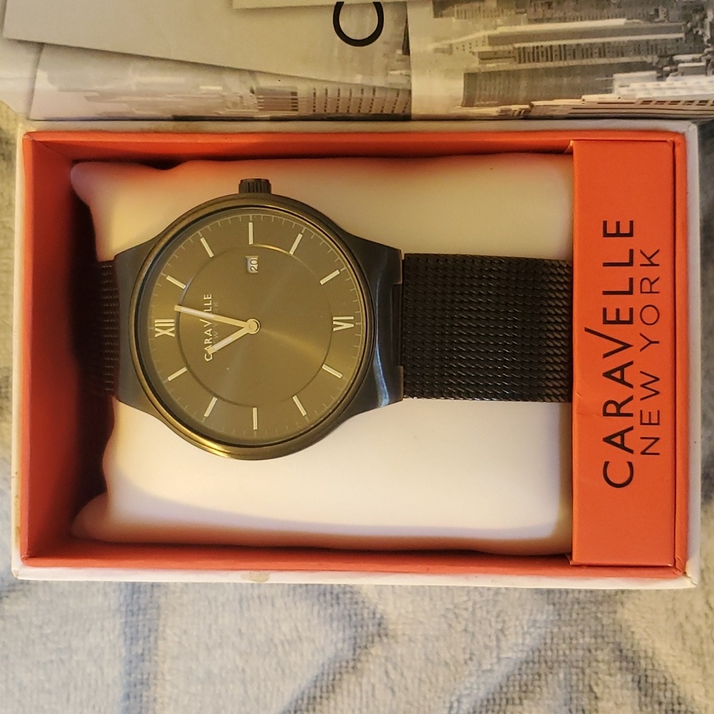 Men's Caravelle NY watch Black analog
